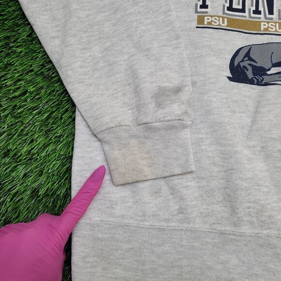 Vintage 80s Penn-State Sweatshirt Large 22x26 Nittany-Lions - Picture 12 of 14